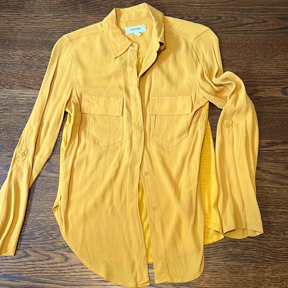 Anthropologie Tops - Porridge brand XS mustard yellow shirt